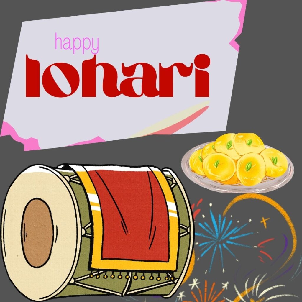 Celebrating Lohri 2023: The Festival of Joy and Thanksgiving in Punjab happy lohari drum with sweet