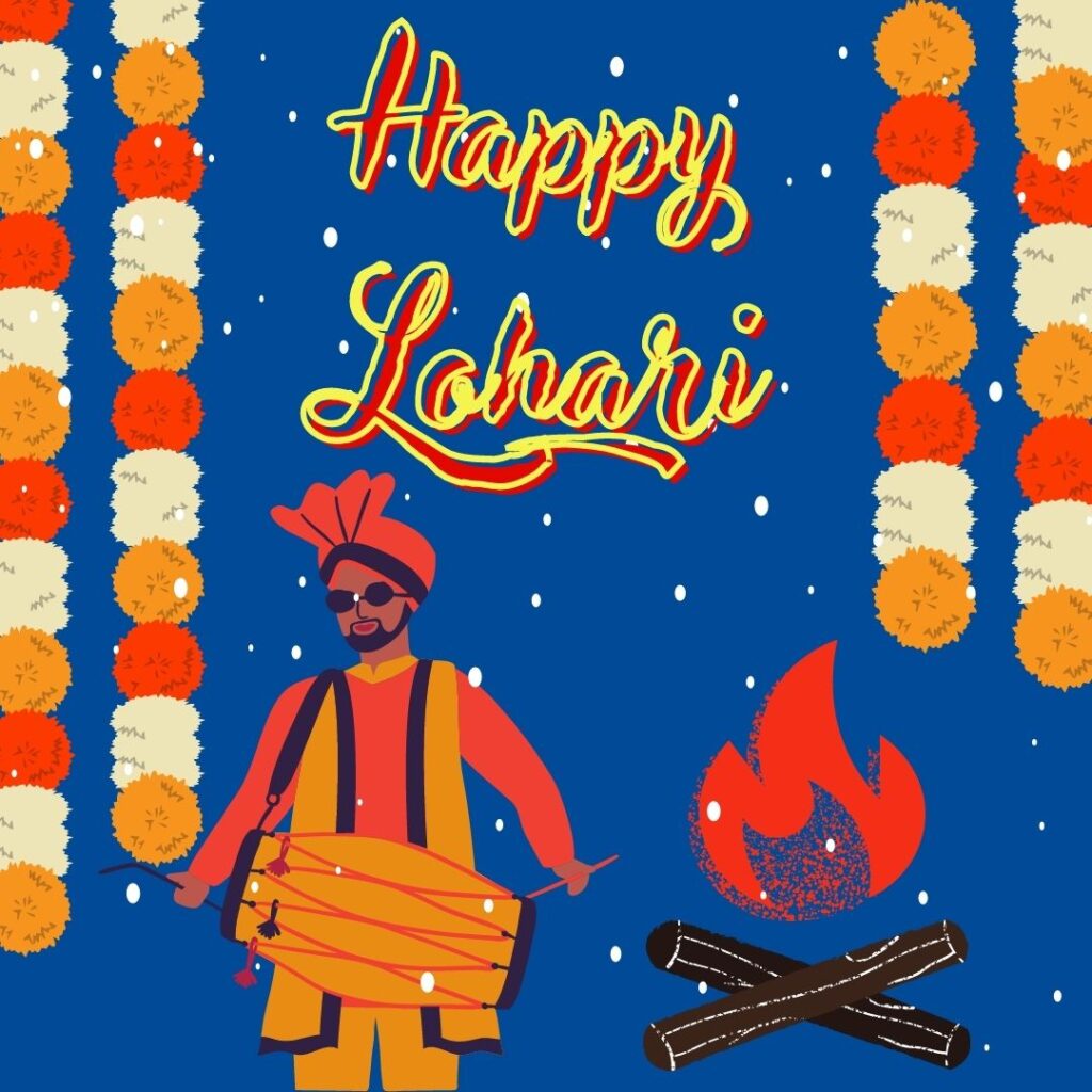 Celebrating Lohri 2023: The Festival of Joy and Thanksgiving in Punjab happy lohari man wear gogals
